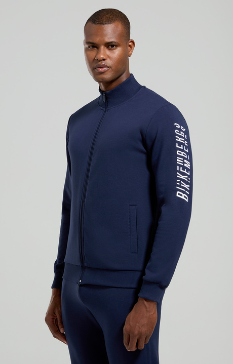 Embroidered men's sweatshirt, BLACK IRIS, hi-res-1