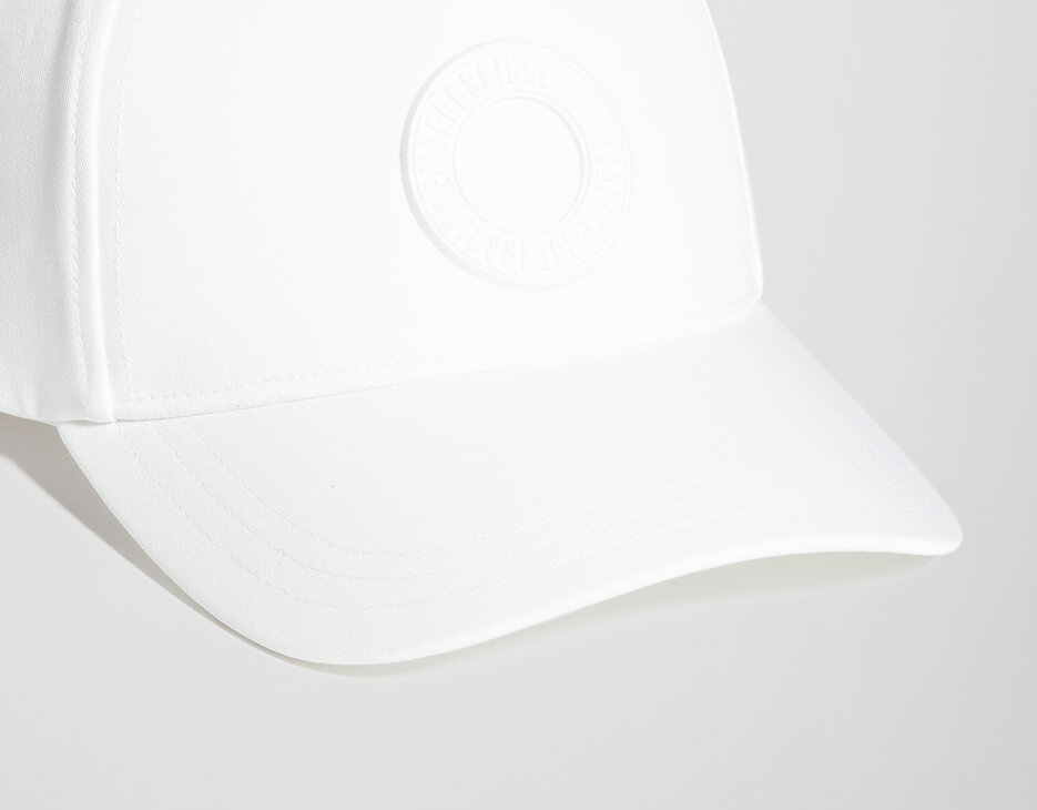 Men's baseball cap with patch, WHITE Men's baseball cap with patch, WHITE, hi-res-1