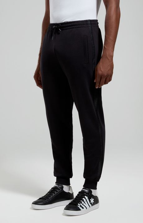 Men's drop-crotch sweatpants, BLACK, hi-res-1