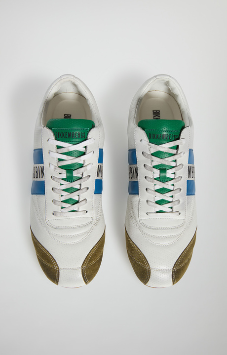 Men&rsquo;s Soccer sneakers with used finish, PALUDE/GREEN, hi-res-1