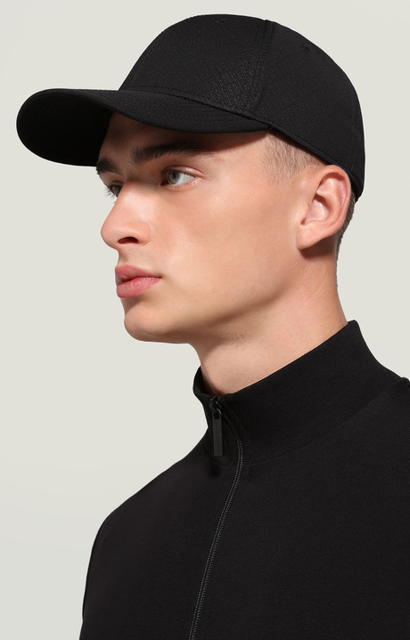 MEN'S BASEBALL CAP WITH ALL-OVER DETAILS, BLACK, hi-res-1