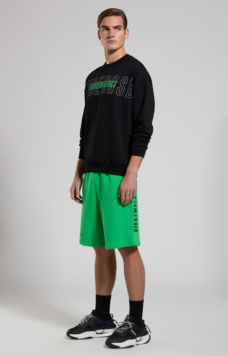 Men's fleece shorts, CLASSIC GREEN, hi-res-1