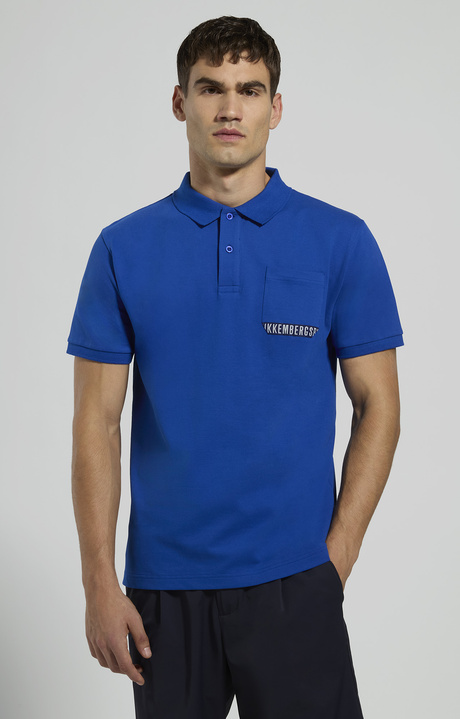 Men's polo with logo tape detail, SURF THE WEB, hi-res-1