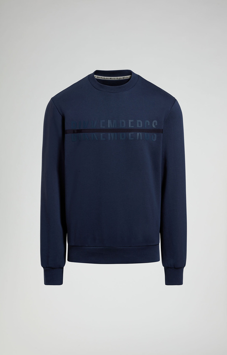 Men's sweatshirt with interrupted logo, DRESS BLUES, hi-res-1