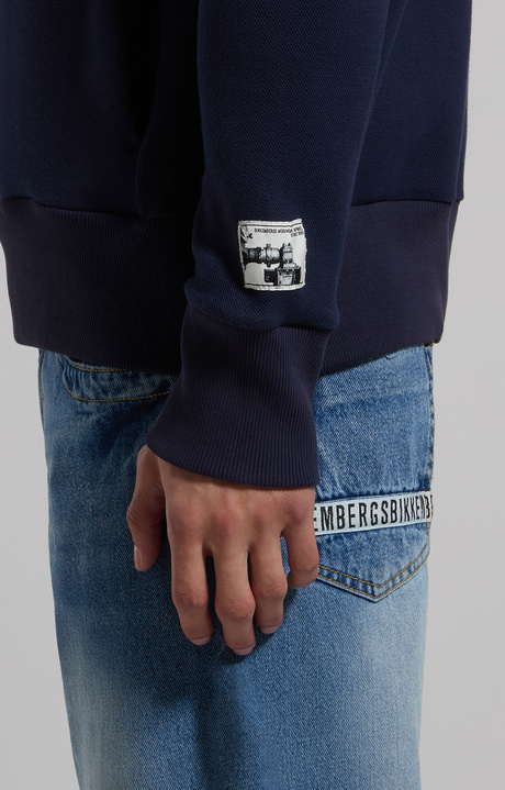 Men's mockneck sweatshirt, BLACK IRIS, hi-res-1