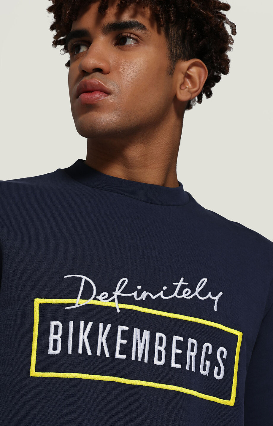 Blue Printed crew neck sweatshirt | Bikkembergs