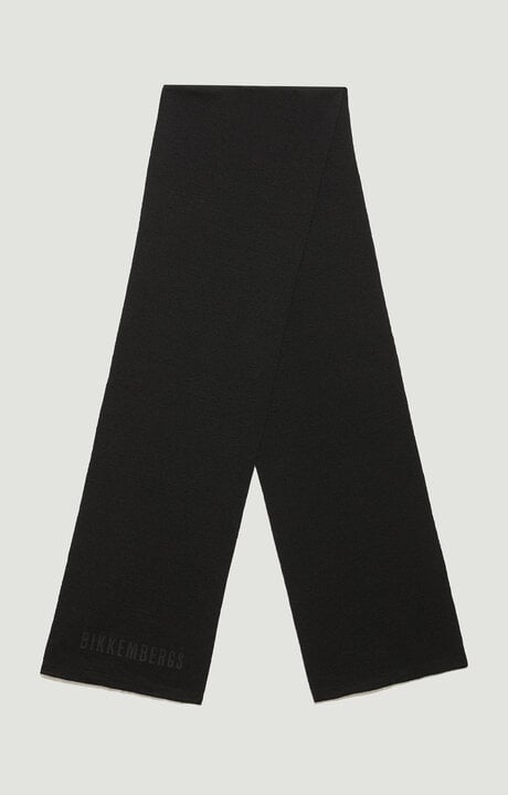 bikkembergs Black Scarf with Logo