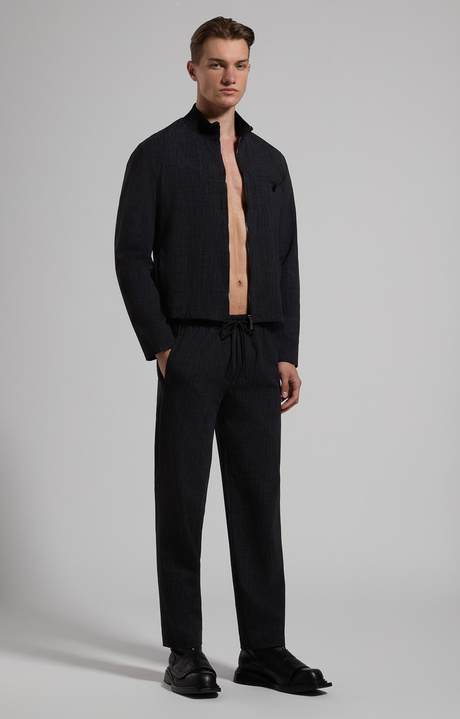 Men’s jacket in Punto Milano, BLACK, hi-res-1