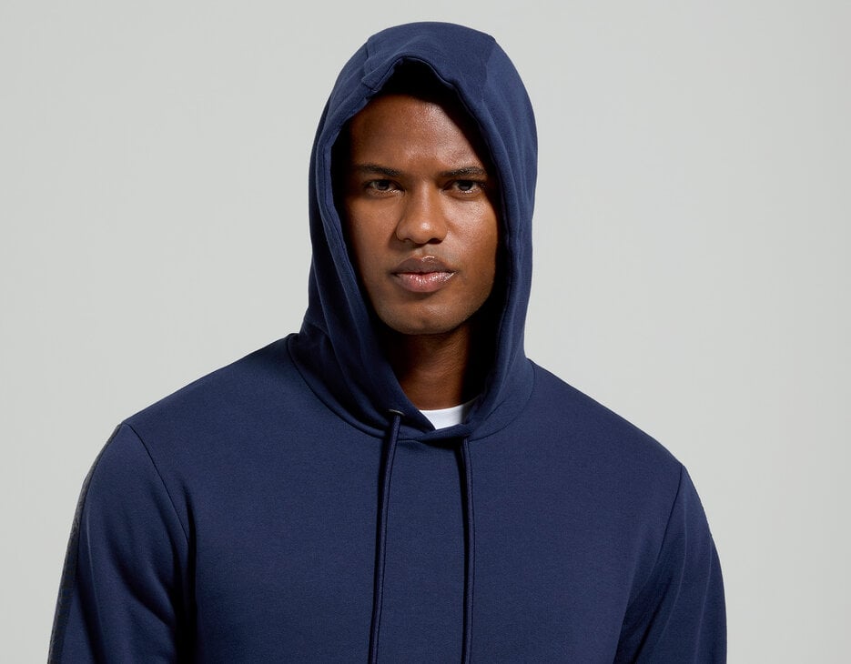 Men's garment-dyed hoodie, BLACK IRIS Men's garment-dyed hoodie, BLACK IRIS, hi-res-1