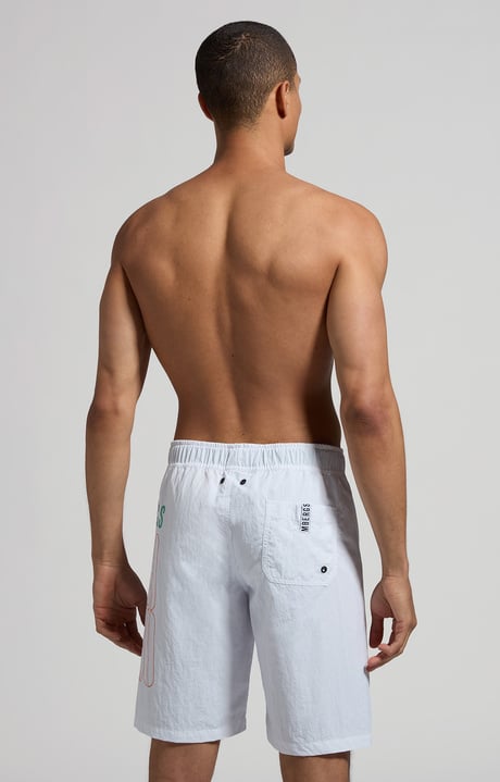Men's long boardshorts, WHITE Men's long boardshorts, WHITE, hi-res-1