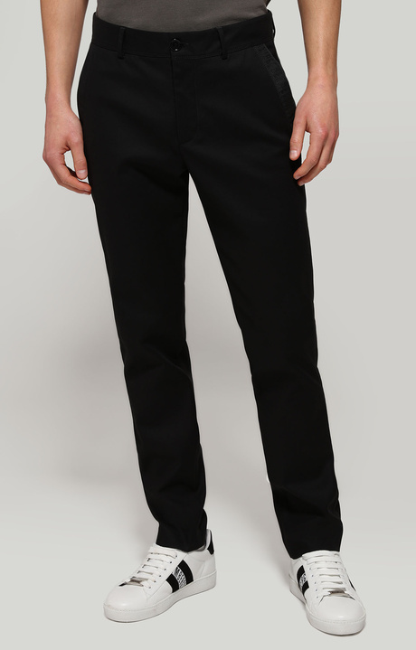 Pantaloni uomo con intarsi, BLACK, hi-res-1