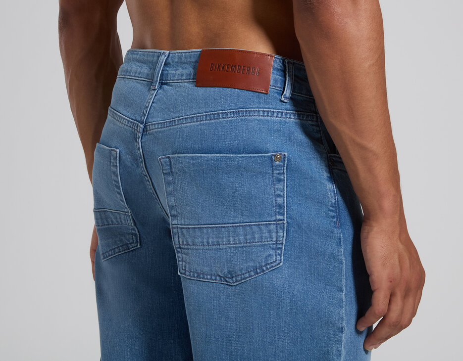 Men's blue regular-fit straight-leg jeans, L1 BLUE DENIM , hi-res-1