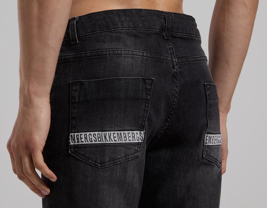 Men's slim-fit jeans, L12 BLACK DENIM Men's slim-fit jeans, L12 BLACK DENIM, hi-res-1