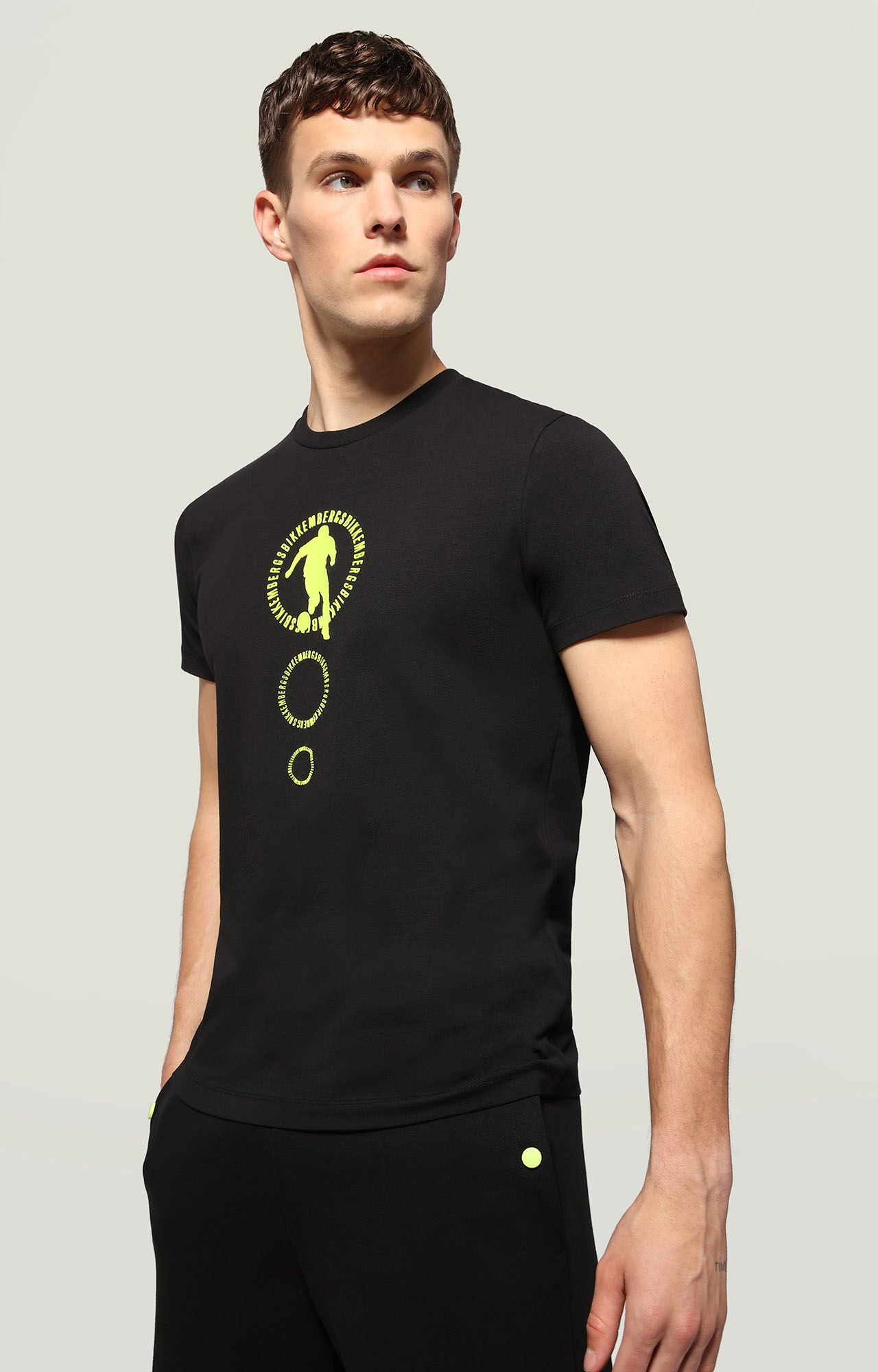 dirk bikkembergs Men's T-shirt with rubberized print