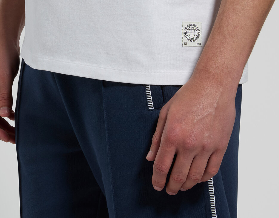 Men's ribbed-collar T-shirt, WHITE, hi-res-1