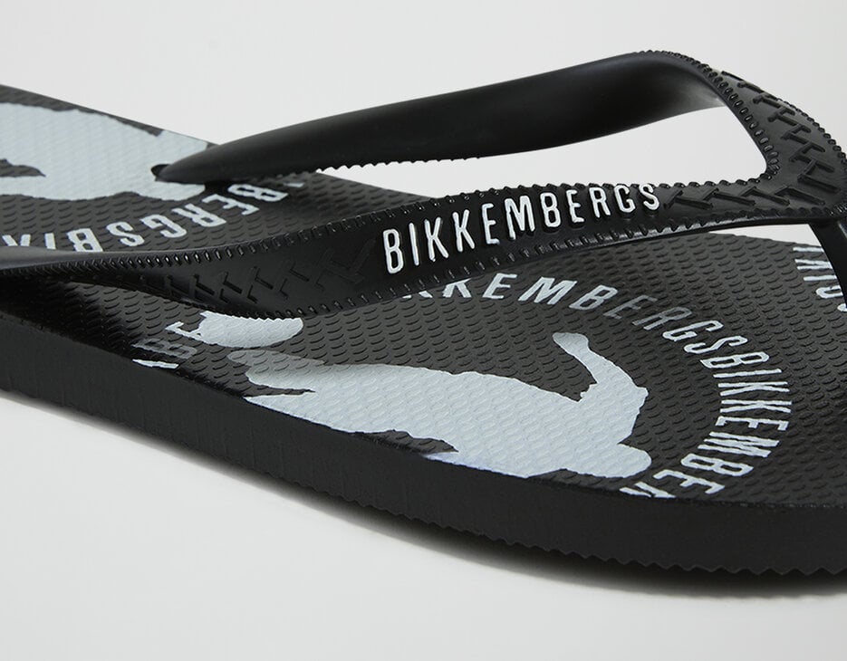 Men's flip flops with sack, BLACK Men's flip flops with sack, BLACK, hi-res-1