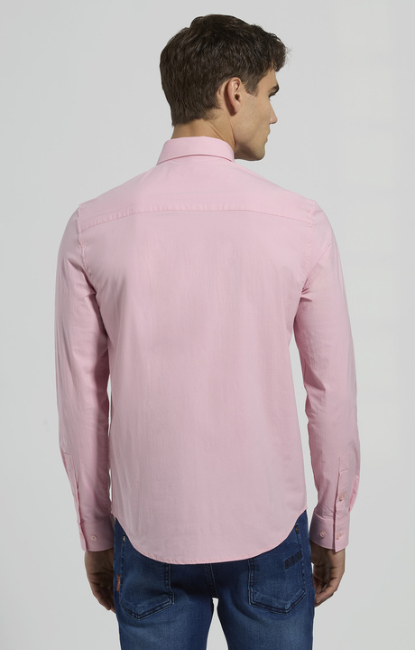 Camicia uomo slim fit con ricamo, CANDY PINK, hi-res-1