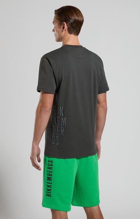 Embroidered men's T-shirt, PIRATE BLACK Embroidered men's T-shirt, PIRATE BLACK, hi-res-1