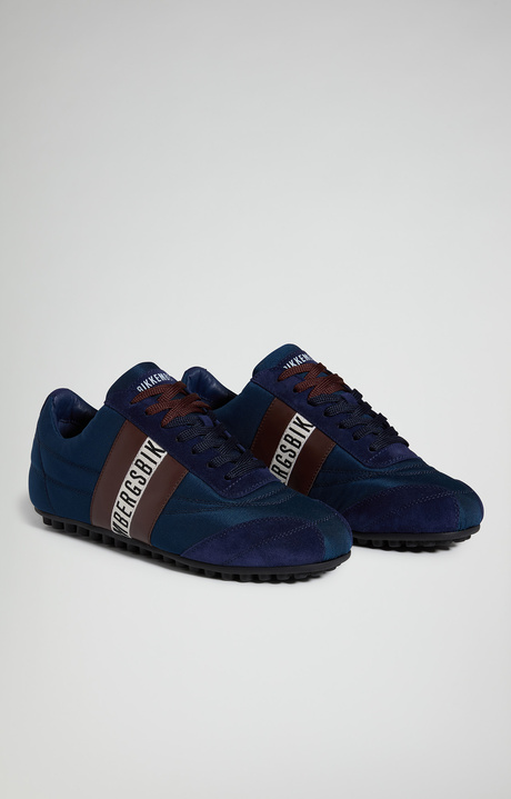 Men's Soccer suede leather sneakers, SKY, hi-res-1