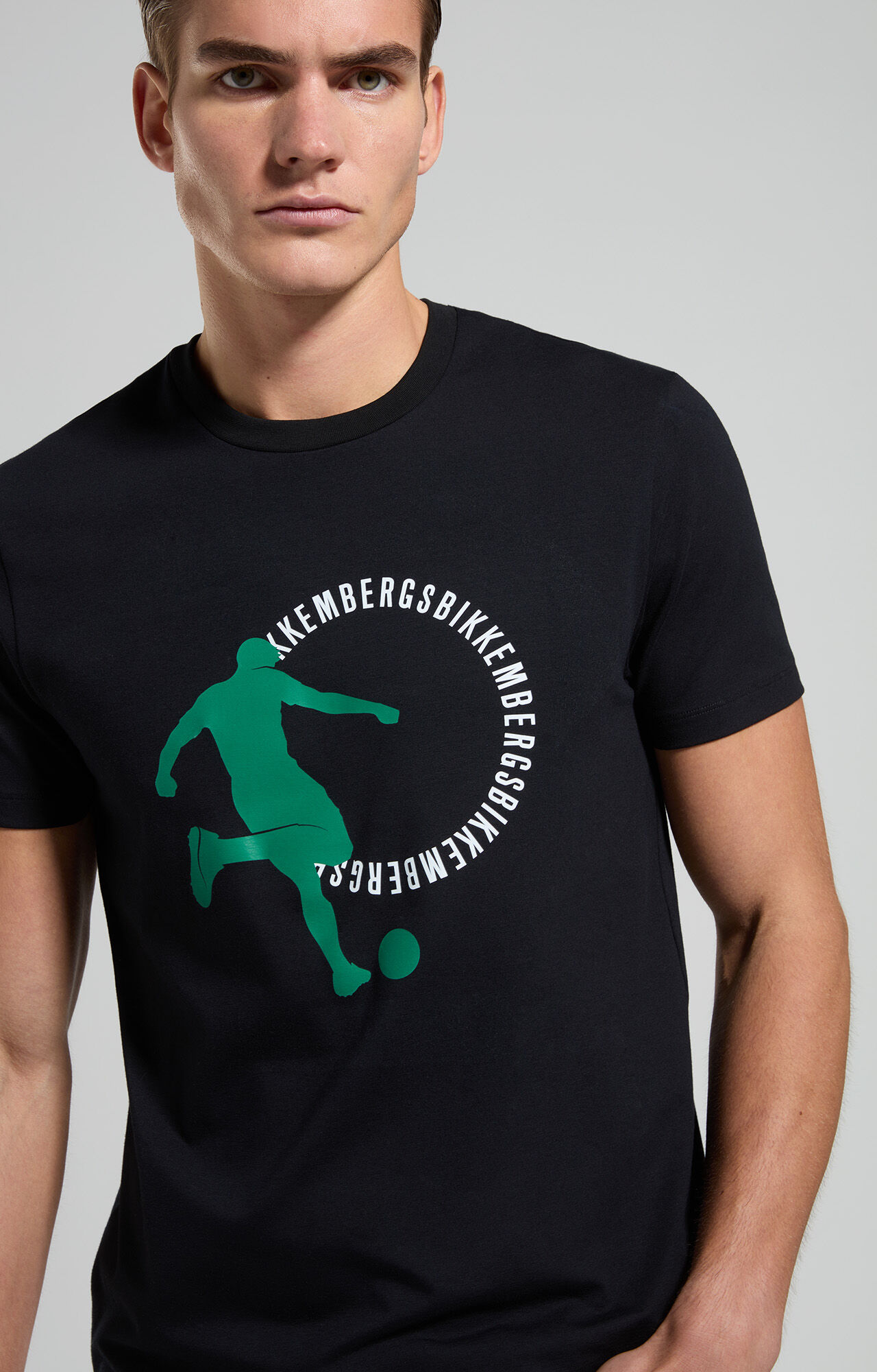 dirk bikkembergs Men's soccer print T-shirt - slim fit