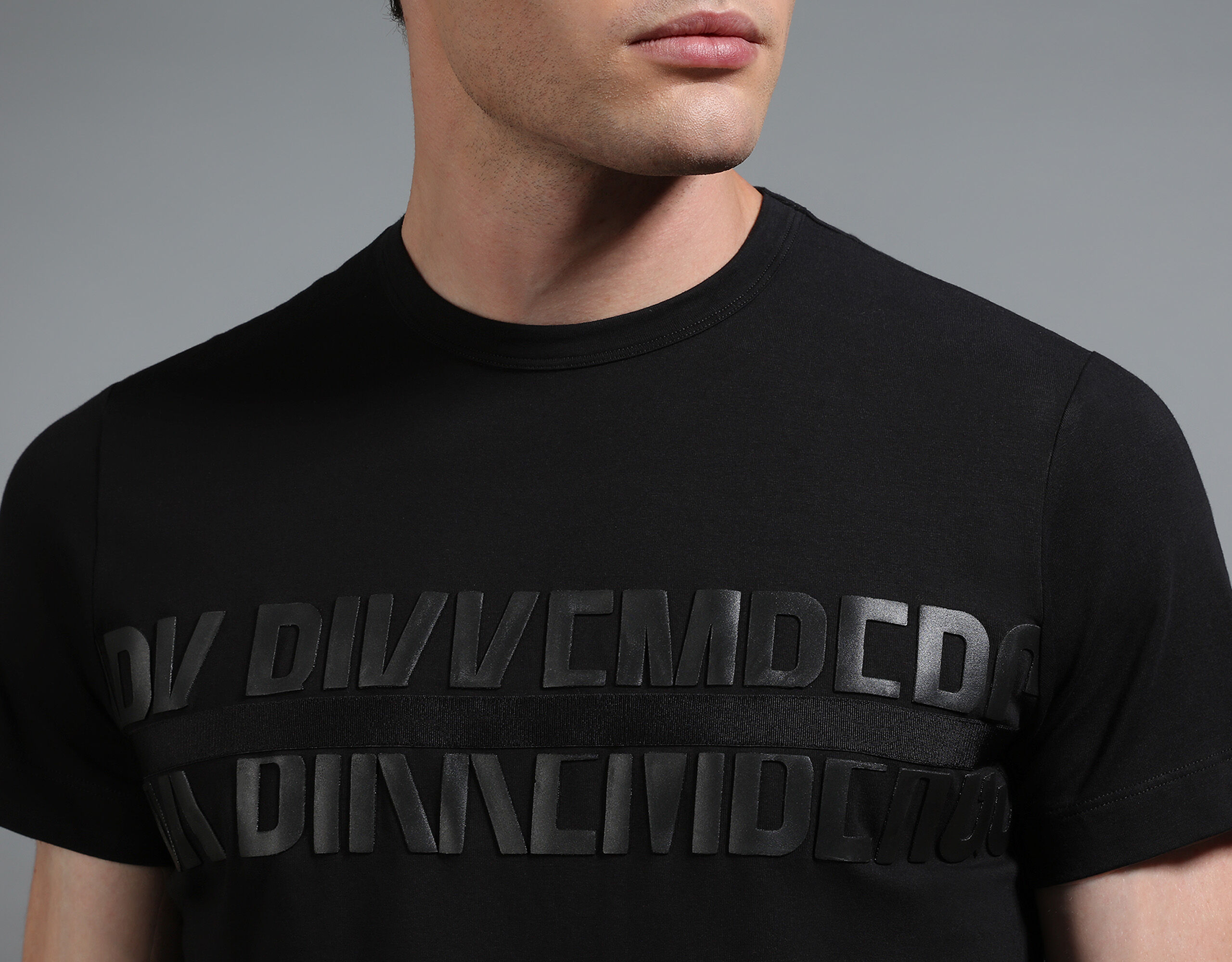 Black Men's black cotton t-shirt | Bikkembergs