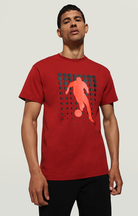 Men's printed T-shirt, RED, hi-res-1