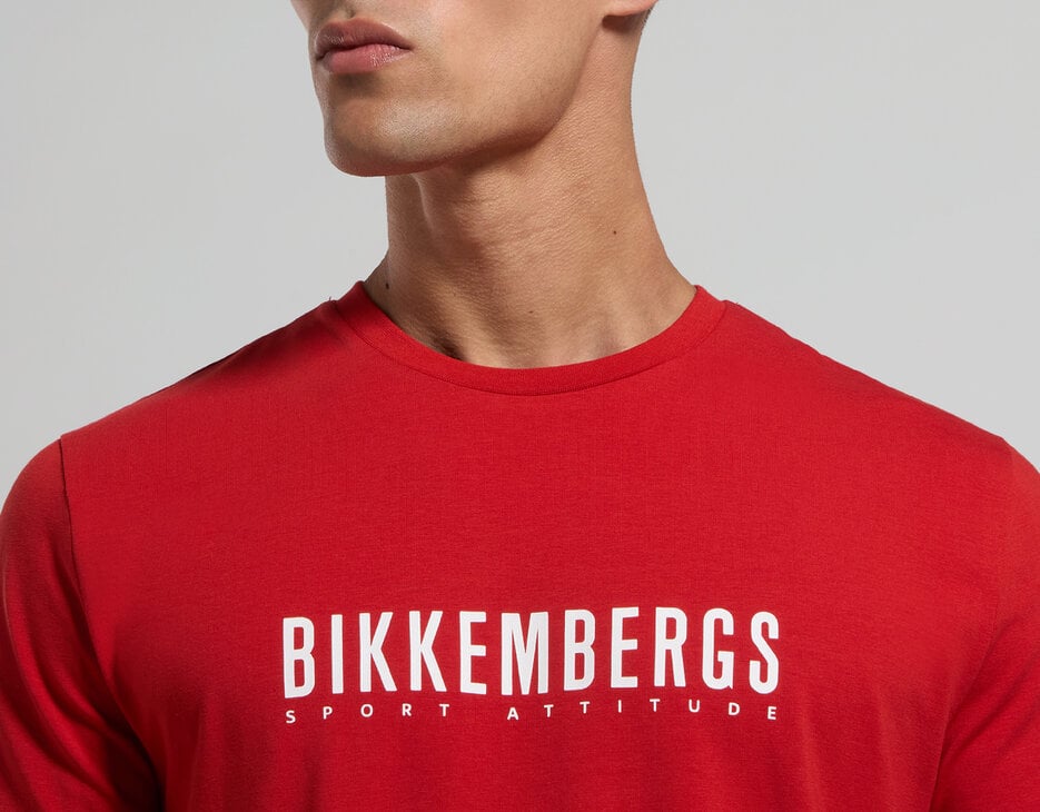 Logo print men's T-shirt, POMPEIAN RED Logo print men's T-shirt, POMPEIAN RED, hi-res-1