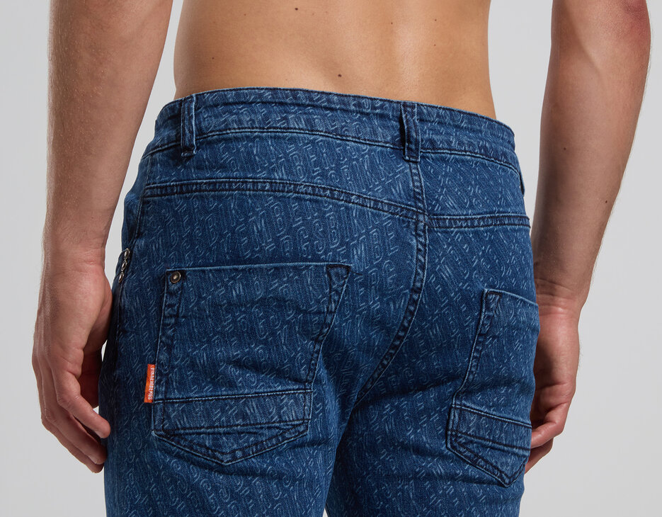 Slim fit men's jeans, L10 BLUE DENIM Slim fit men's jeans, L10 BLUE DENIM, hi-res-1