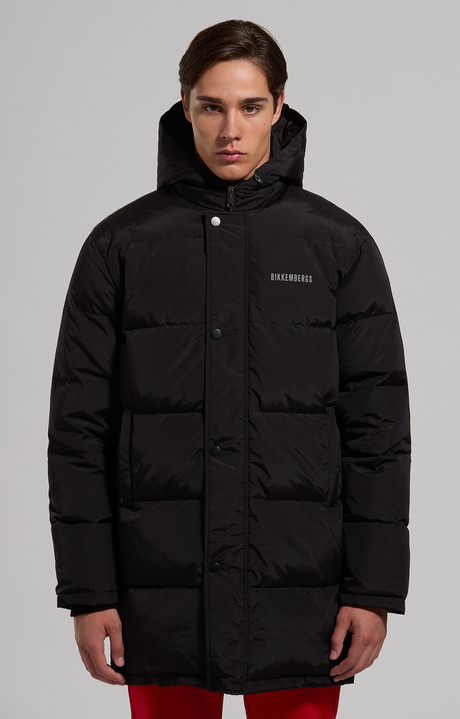 Men's puffer with reflective detail, BLACK, hi-res-1