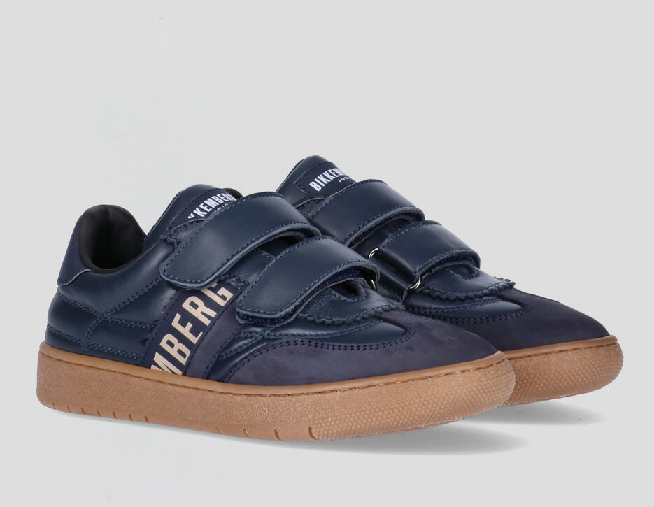 Low-top blue sneaker for Boys with practical Velcro closure, ideal for everyday wear, BLUE, hi-res-1