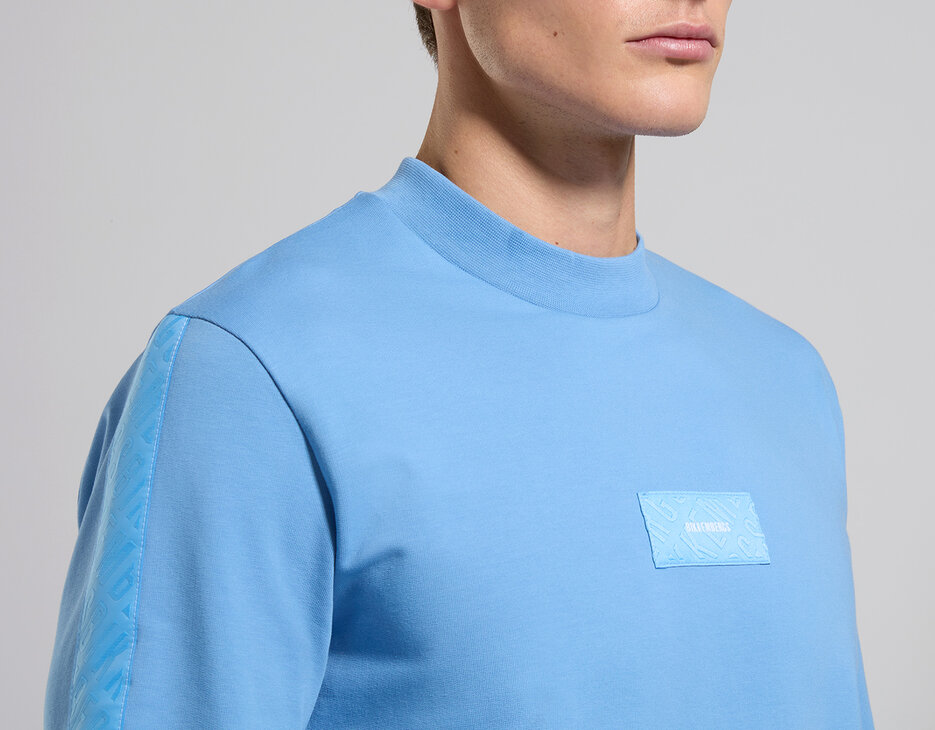 Straight cut men's sweatshirt, SILVER LAKE BLUE Straight cut men's sweatshirt, SILVER LAKE BLUE, hi-res-1