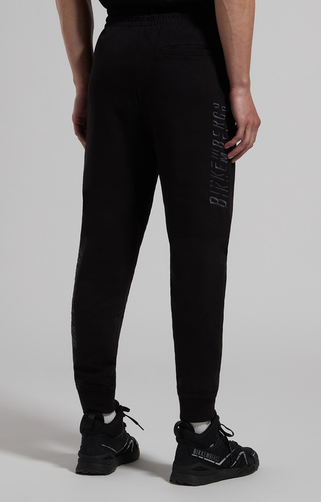 Embroidered men's joggers, BLACK, hi-res-1