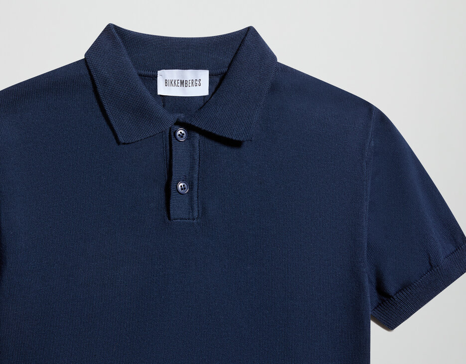 Boys&rsquo; knit polo shirt, BLACK IRIS, hi-res-1