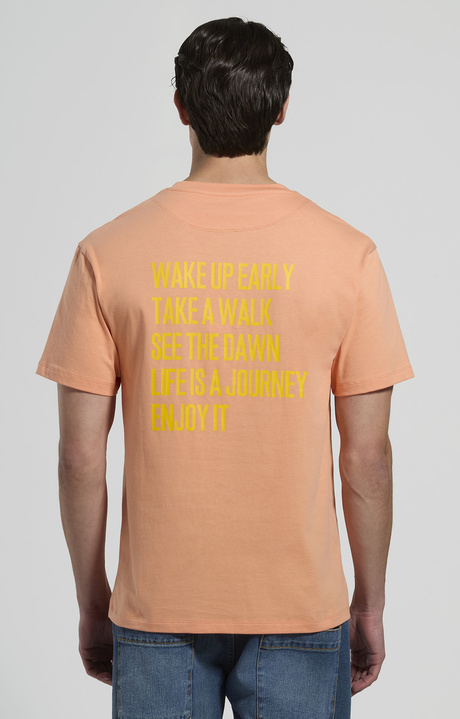 Men's back-print T-shirt, SHELL CORAL, hi-res-1