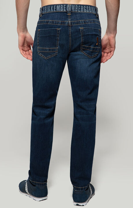 Bikkembergs jeans uomo blu men's blue denim pant bo5803