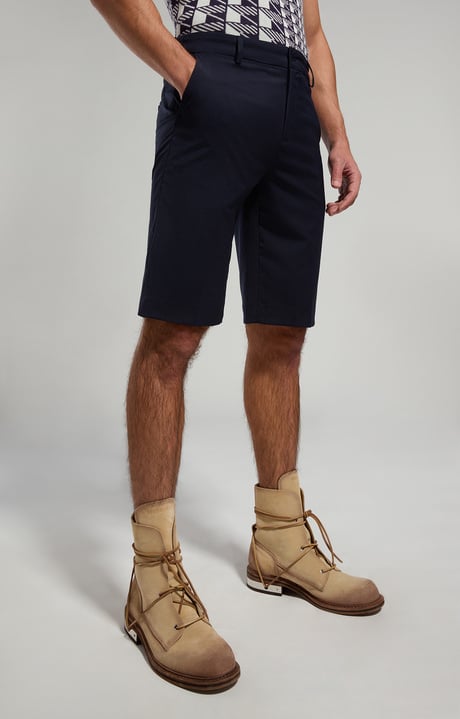 Fresco wool men's shorts, DRESS BLUES, hi-res-1