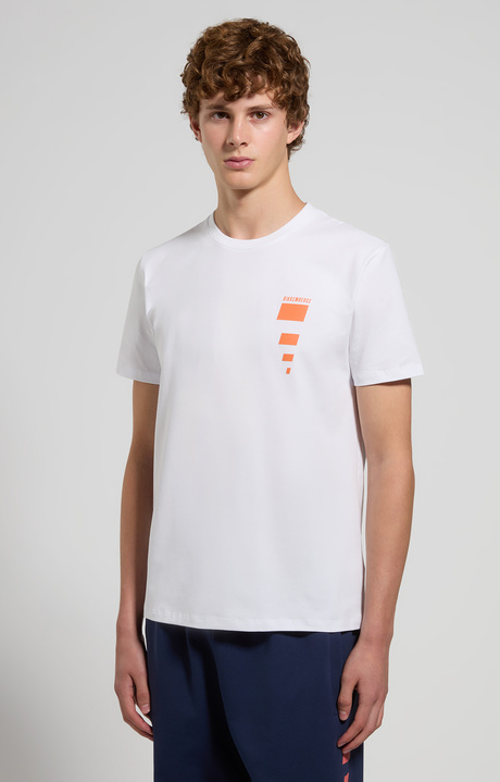 T-shirt uomo slim fit stampata, WHITE, hi-res-1