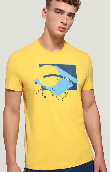 Men's print T-shirt, YELLOW, hi-res-1