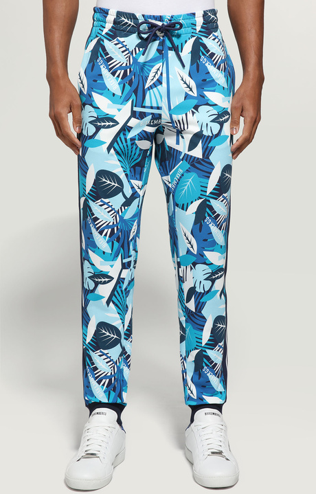 Men's joggers - tropical print, TROPICAL BLUE, hi-res-1