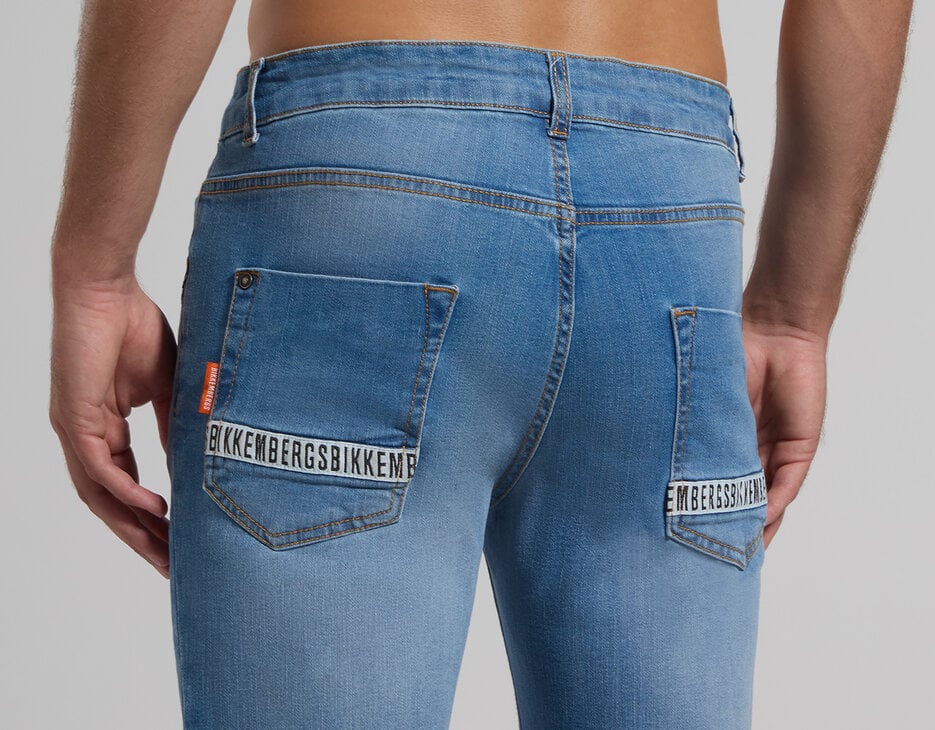 Men's slim-fit jeans, L8 BLUE DENIM Men's slim-fit jeans, L8 BLUE DENIM, hi-res-1