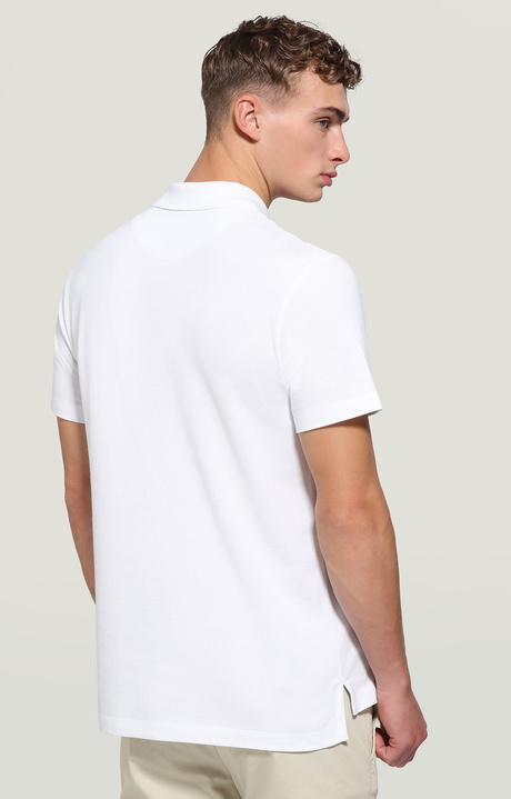 Men's polo shirt with matching tape, OPTICAL WHITE, hi-res-1