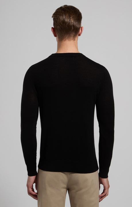 Men’s sweater with tonal logo, BLACK, hi-res-1