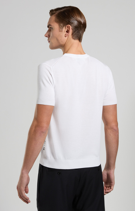 Men's jacquard knit pullover, WHITE, hi-res-1