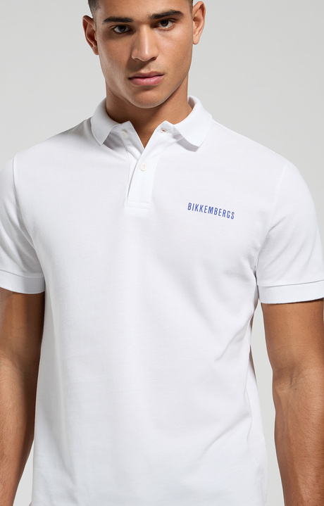 Men's polo shirt - back print, WHITE, hi-res-1