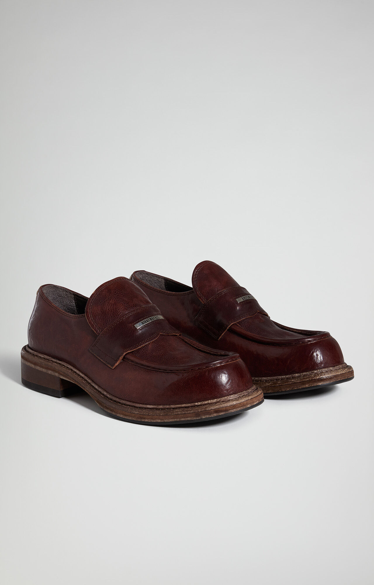 Men's slip-on shoes: leather moccasins with buckle | Bikkembergs