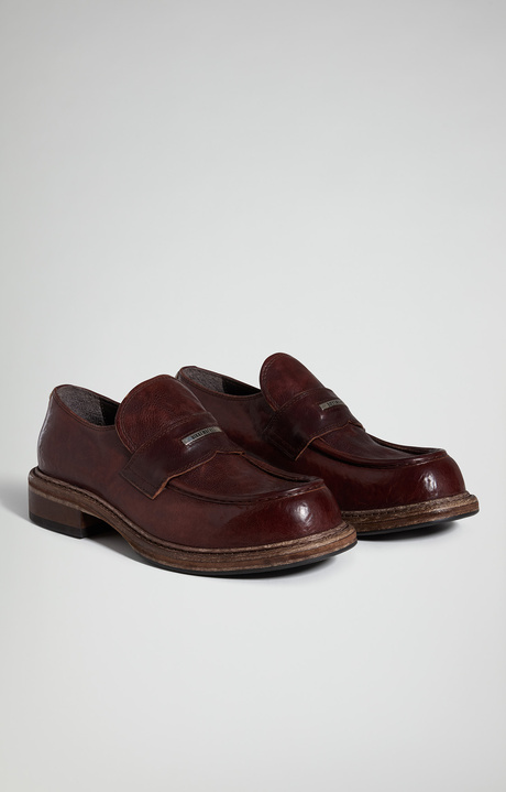 Men's Dirk leather loafers with metal detail, TESTA DI MORO, hi-res-1