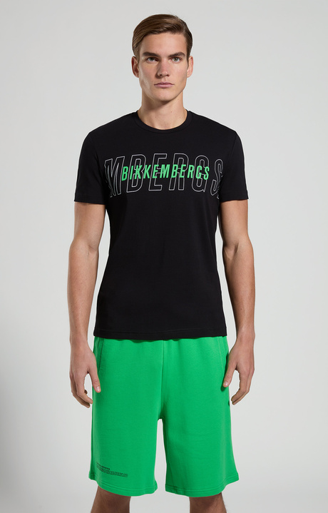 T-shirt uomo logo stampato, BLACK, hi-res-1