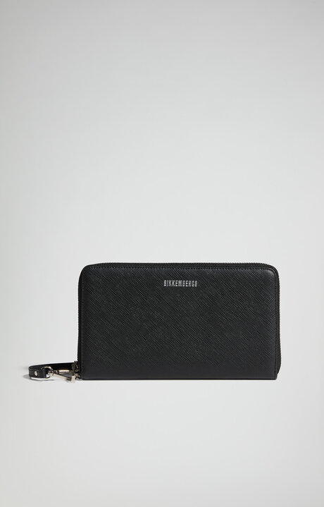 bikkembergs Men's zip-around wallet with wrist strap