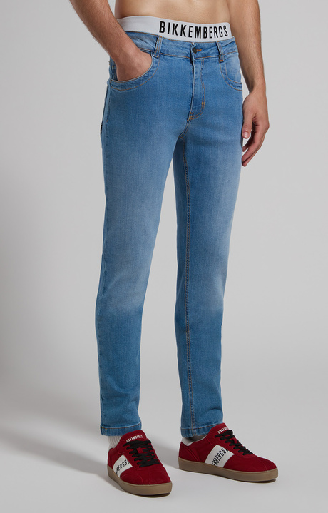 Men's slim-fit jeans, L8 BLUE DENIM, hi-res-1