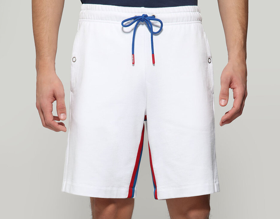 Men's fleece shorts, OPTICAL WHITE Men's fleece shorts, OPTICAL WHITE, hi-res-1